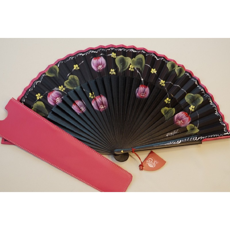 Pompon schwarz mit Etui